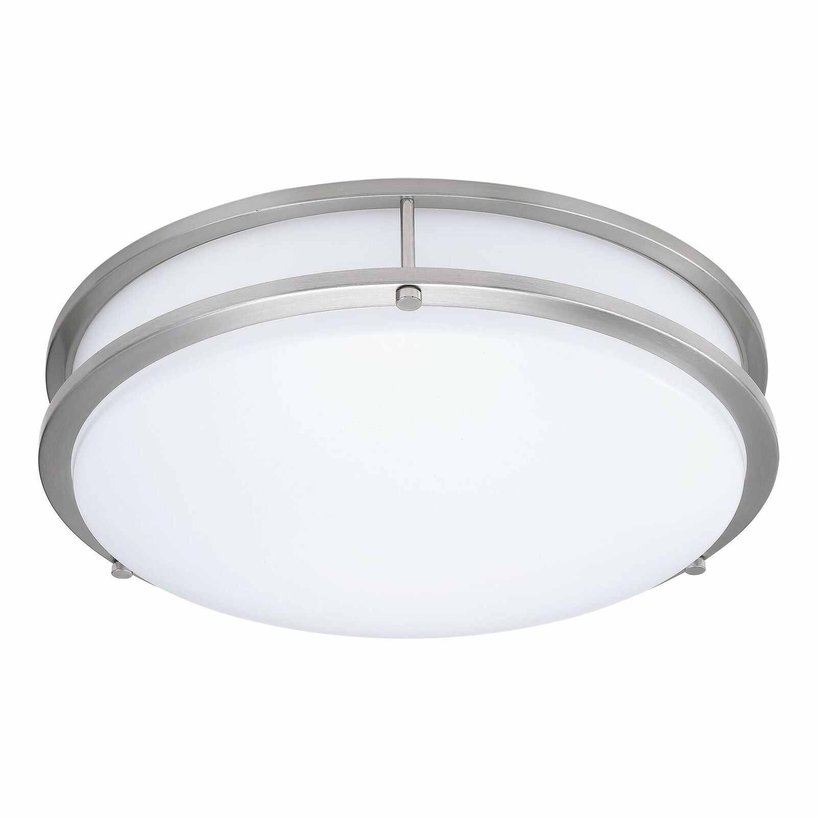 12" LED Double Ring Flush Mount Ceiling Light, 16W, Bi-Level Motion Sensor