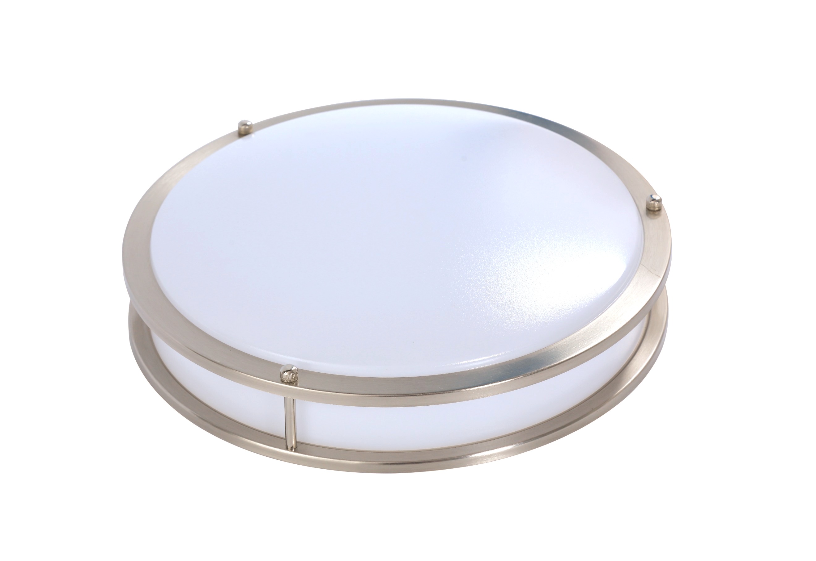 12" LED Double Ring Flush Mount Ceiling Light, 16W, Bi-Level Motion Sensor + Emergency Driver