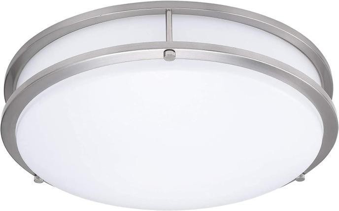 12" LED Double Ring Flush Mount Ceiling Light, 16W