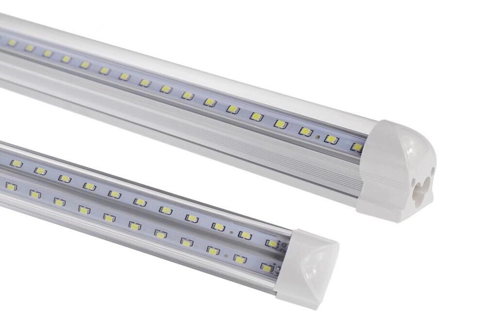 4FT LED T8 Integrated V-Shape Tube, 36W, 6500K, Clear