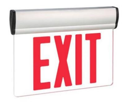 LED Edge Lit Exit Sign, NYC Approved