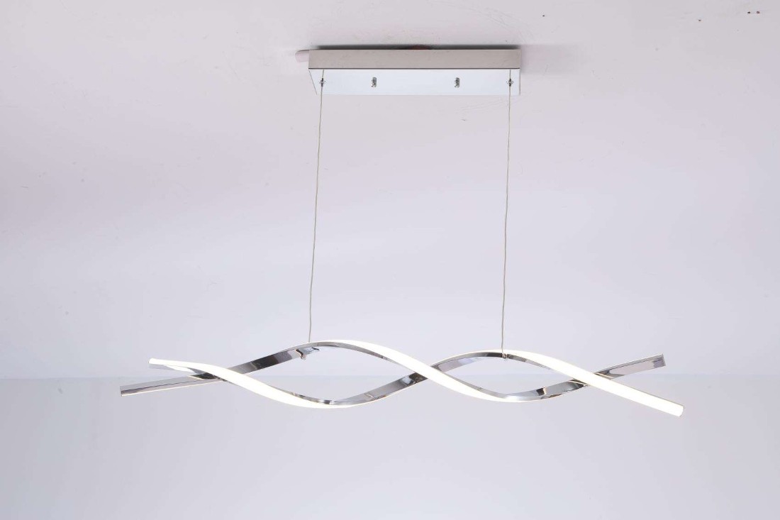 LED Pendant Chandelier Light, Linear Wave, 35W